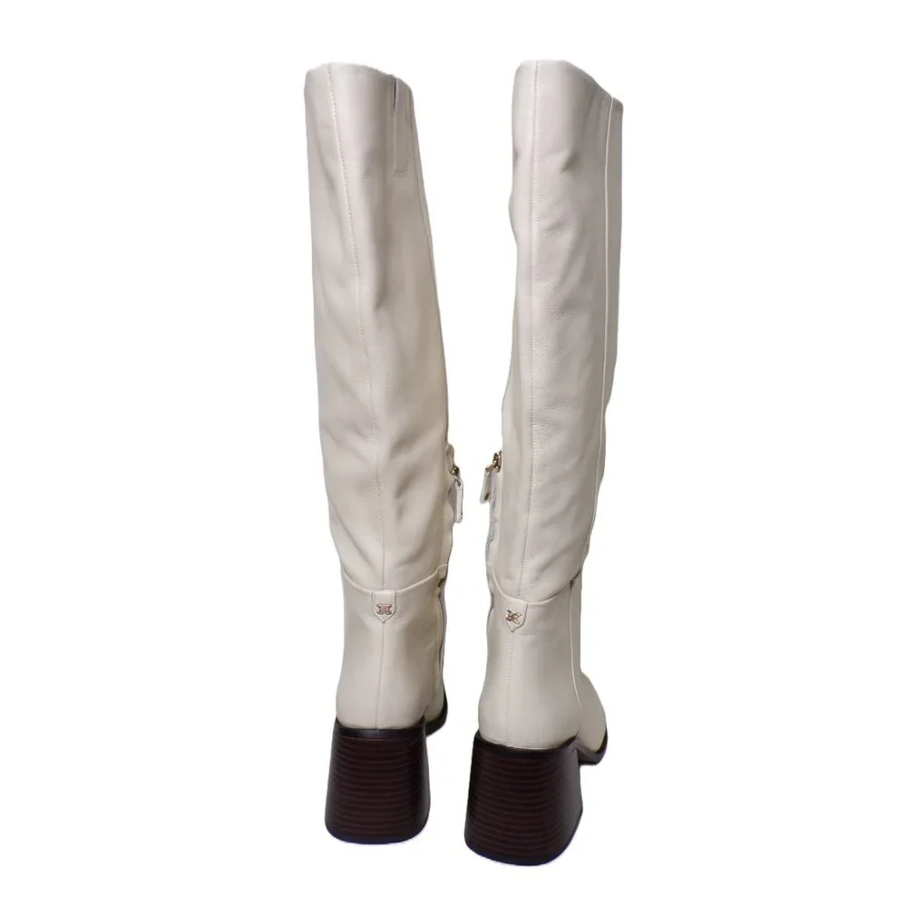 🆕SAM EDELMAN Wade Knee High Boot Ivory Off-White 8.5 - Picture 10 of 16